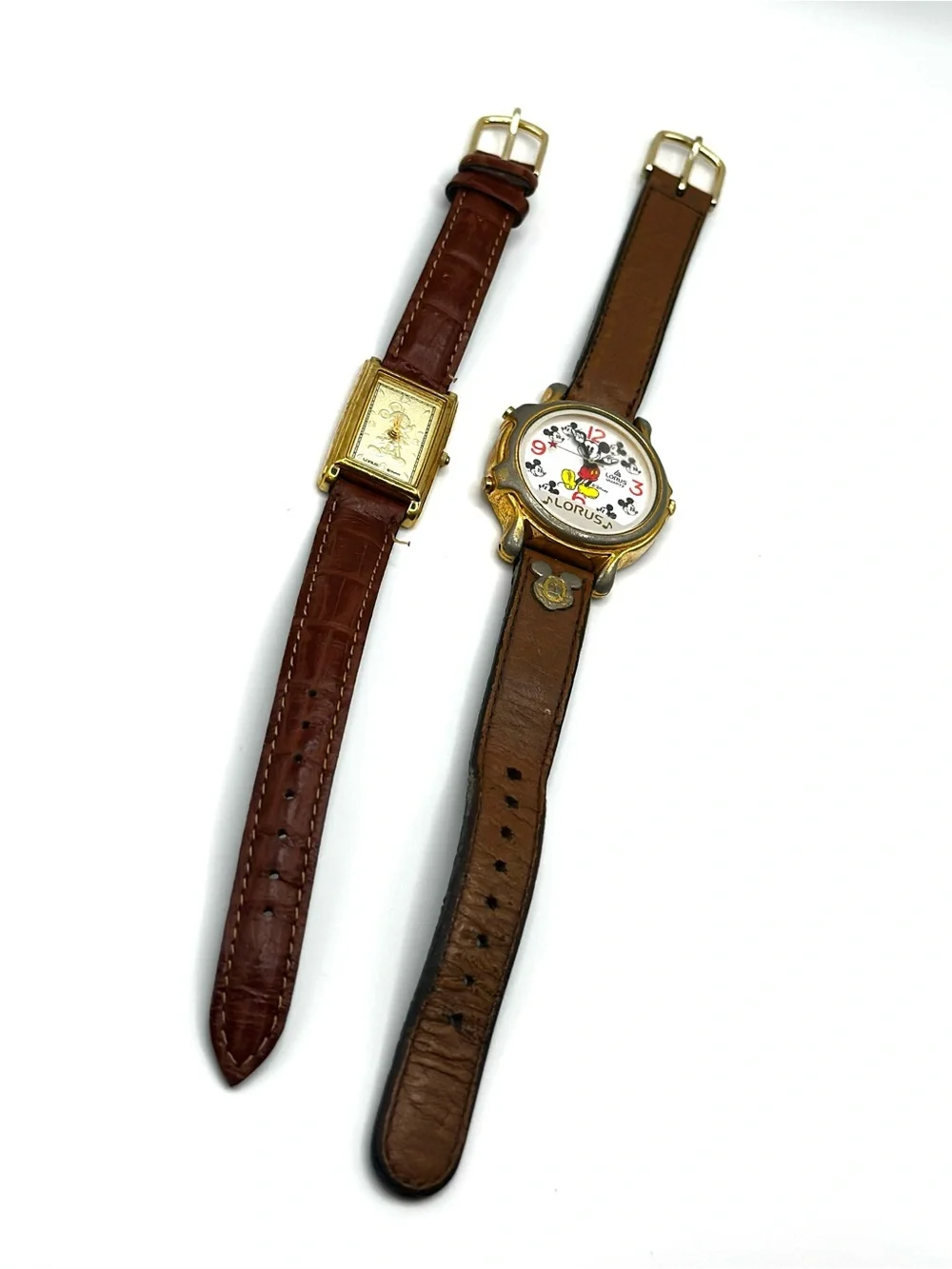 two vintage mickey mouse lorus seikos